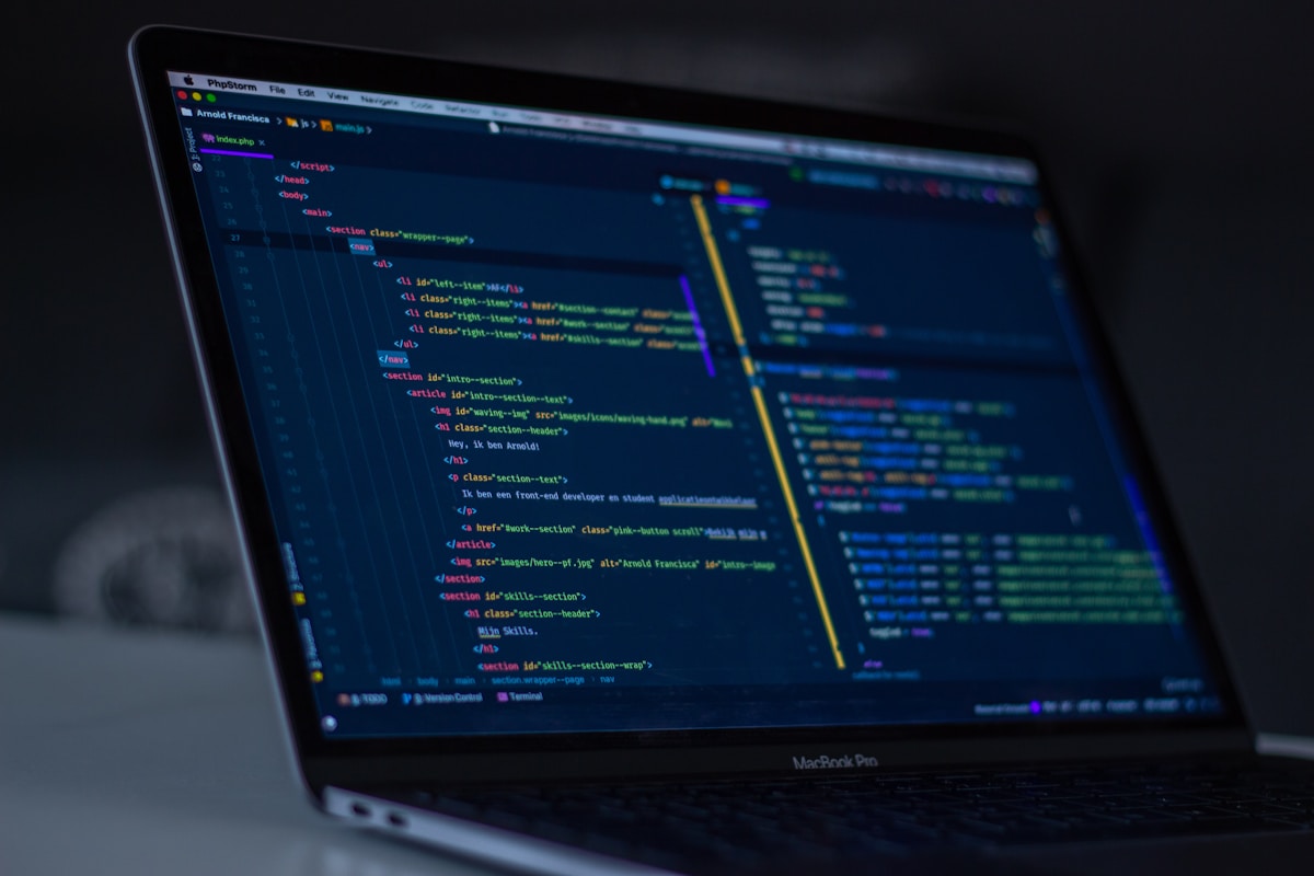 Developer working with API code interface
